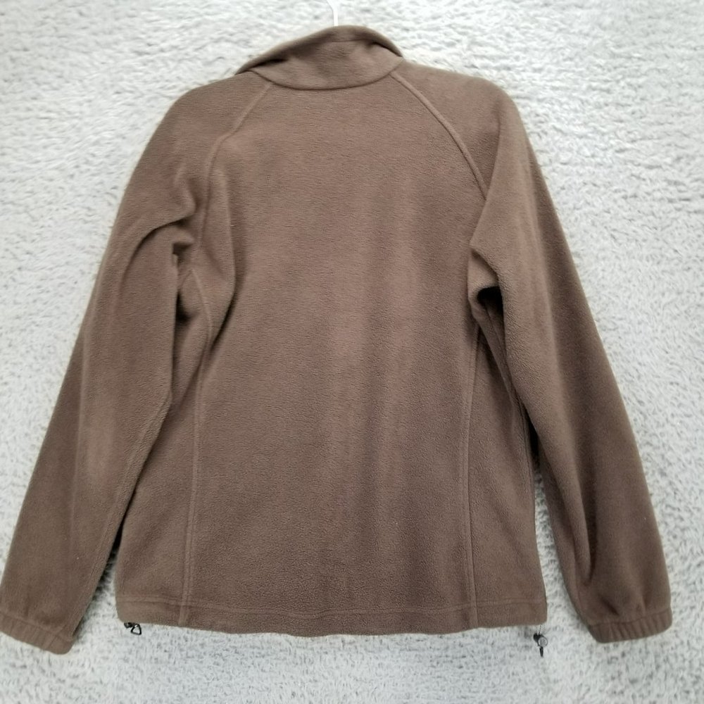 Columbia Jacket Womens Large Brown Fleece Long Sleeve Full Zip - Picture 9 of 10